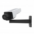 La caméra IP AXIS P1377 IP Camera est dotée de Lightfinder et de Forensic WDR. Le produit est vu depuis son angle gauche.