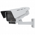 AXIS P1377-LE IP Camera has OptimizedIR and Forensic WDR. The product is viewed from its left angle.