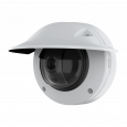 ウェザーシールドを装着したAXIS Q3536-LVE Dome Camera、左斜めから見た図