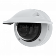 AXIS P3265-LVE Dome Camera with weathershield mounted on wall from left