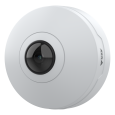 White AXIS M4328-P Panoramic Camera, viewed from the left.