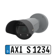 AXIS Q1700-LE rivolta verso sinistra con targa 