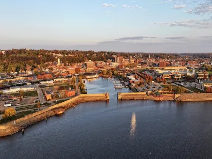 Port of Dubuque sunset