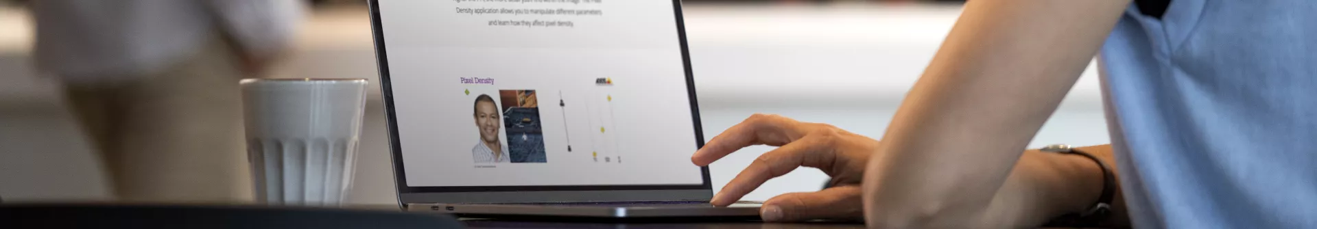 Person using educational apps