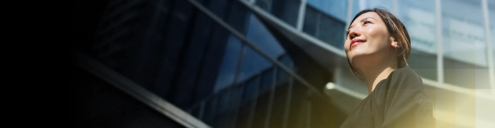 Woman with sunshine in her eyes