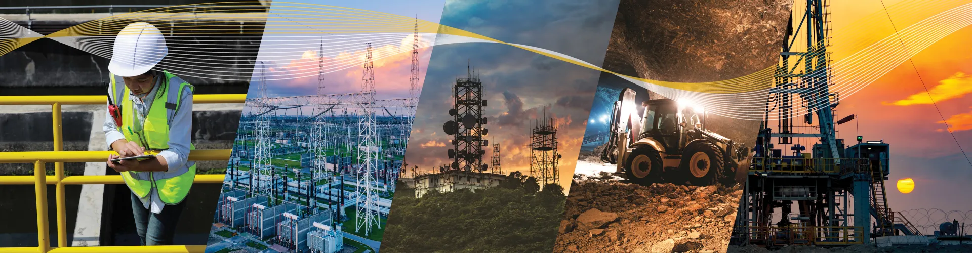 Critical infrastructure images with Axis lines