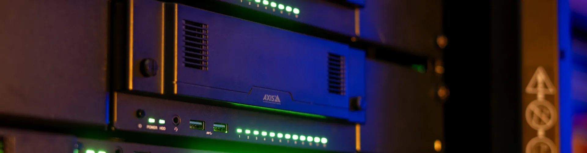 Video recorders in a rack