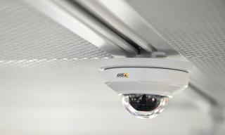 Axis IP camera mounted in the ceiling