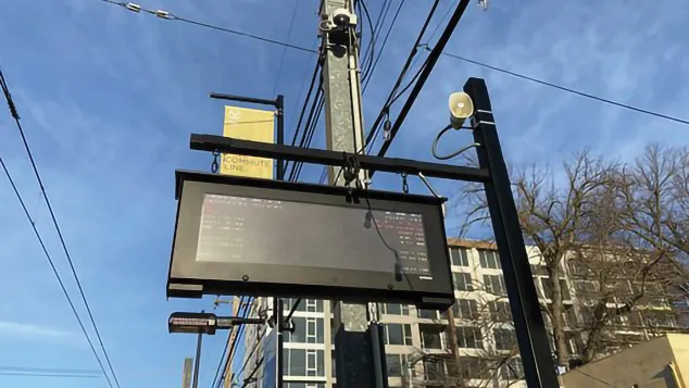 Digital signage at train station
