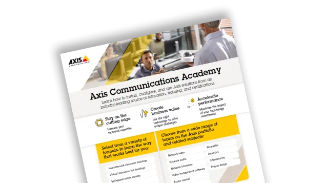 Image of sheet showing Academy courses