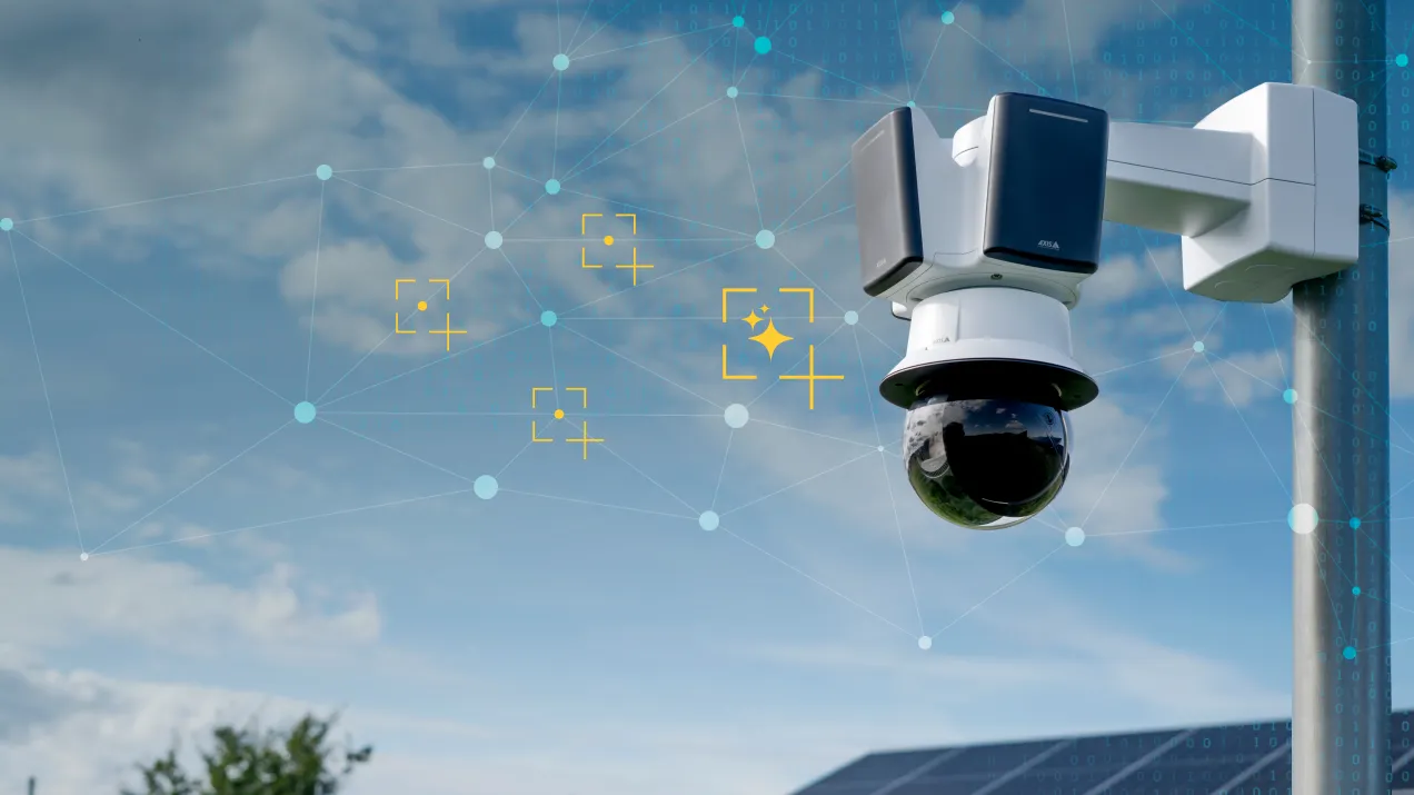 camera and radar mounted on a lamp post