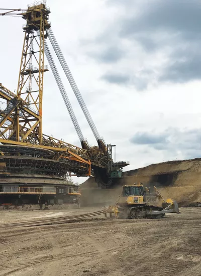 Mining machine from the outside.