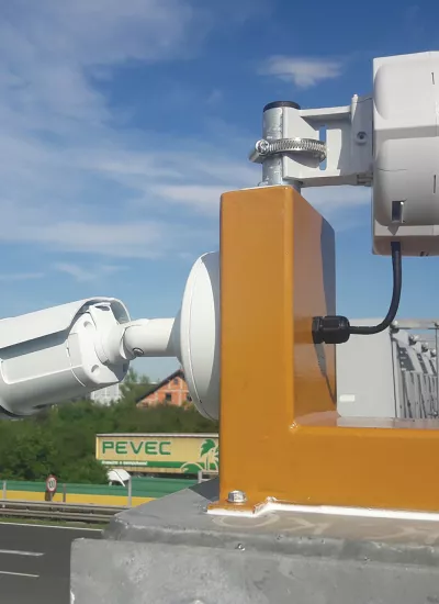 Camera overlooking highway traffic
