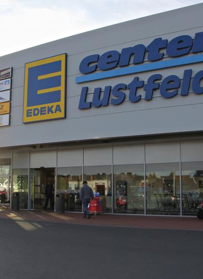 Exterior of Edeka’s branch in Lustfeld, Germany