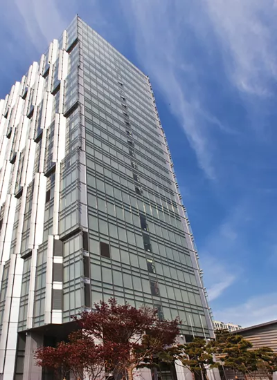 Sheraton hotel building with blue sky