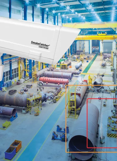Axis camera overlooking Araani factory interior