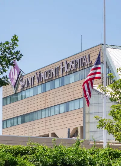 Exterior of Saint Vincent Hospital