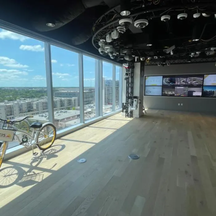 Open space with big windows in Houston's AEC.