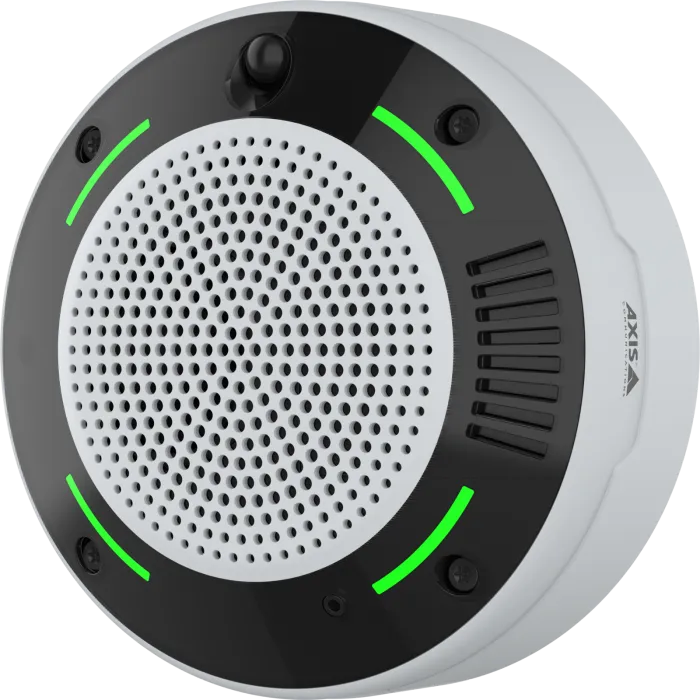 AXIS D6310 Air Quality Sensor viewed from its left angle.