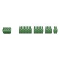 Green AXIS TA1902 Access Control Connector Kit in five parts.