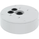 AXIS TQ3601-E - una scatola di collegamento bianca per canalina rotonda con tre fori.