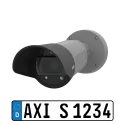 AXIS Q1700-LE mirando hacia la izquierda con matrícula 
