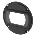 Black front window kit viewed from the left