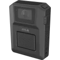 AXIS W102 Body Worn Camera en color negro, vista desde su ángulo izquierdo
