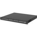 AXIS D8248 Managed PoE++ Switch in Schwarz, von links gesehen
