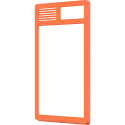 AXIS TI8909 Safety Protection Cover, orange, von links gesehen