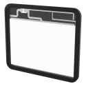 Black AXIS TQ1951-E Front Window Kit viewed from its left angle.