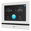 White AXIS I5304 Network Answering Unit viewed from its left angle.