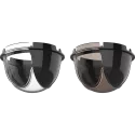 AXIS TQ3818-E Dome Clear/Smoked viewed from their left angle.