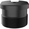Black AXIS TP3909-E Pipe Adapter viewed from its front angle.