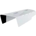 White AXIS TQ1821-E Weathershield Kit viewed from its left angle.
