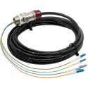 Black AXIS TX1204 Fiber Optic Cable Kit Single Mode viewed from its front angle.