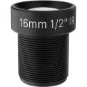 Lens M12 16 mm F1.8 IR viewed from its front (temporary image)