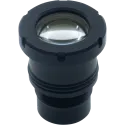 Black Lens M12 16 mm F1.8 IR viewed from its front