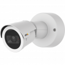 AXIS M2025-LE IP Camera di colore bianco. Vista dal suo angolo sinistro. 