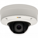 IP Camera AXIS Q3505-V has WDR – Forensic Capture, IK10 impact resistance, IP52 dust and water protection. Viewed from front.
