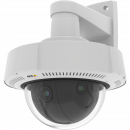 AXIS Q3709-PVE IP Camera zamontowana na ścianie od lewej