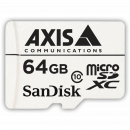 AXIS Surveillance Card 64 GB, viewed from its front