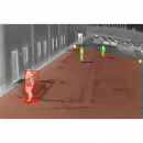 Objects being tracked by AXIS Loitering Guard