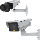 Two cameras with white background, looking left