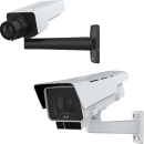 Two cameras with white background, angle left