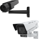 Box cameras angle left with white background