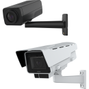 Indoor and outdoor block camera with white background