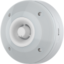 White AXIS D4100-VE Mk II Network Strobe Siren viewed from its left angle