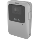 Gray AXIS W111 Body Worn Camera viewed from its left angle