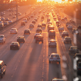 Cars on a highway